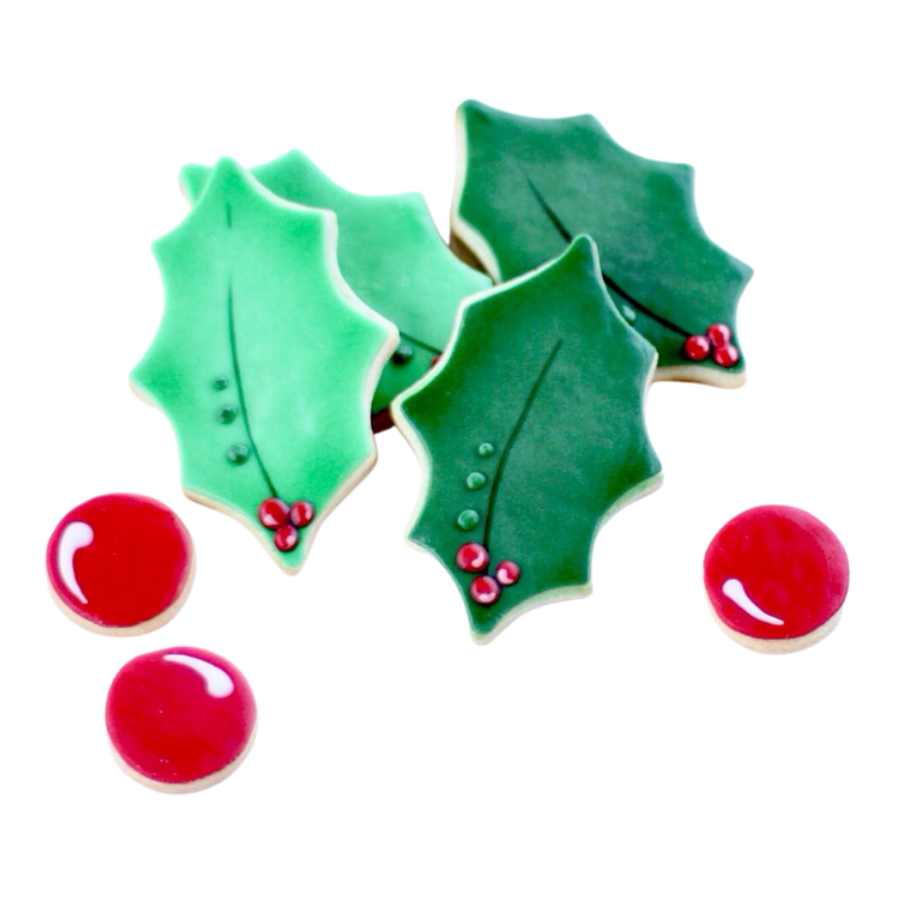 Holly Leaf Cookie Set