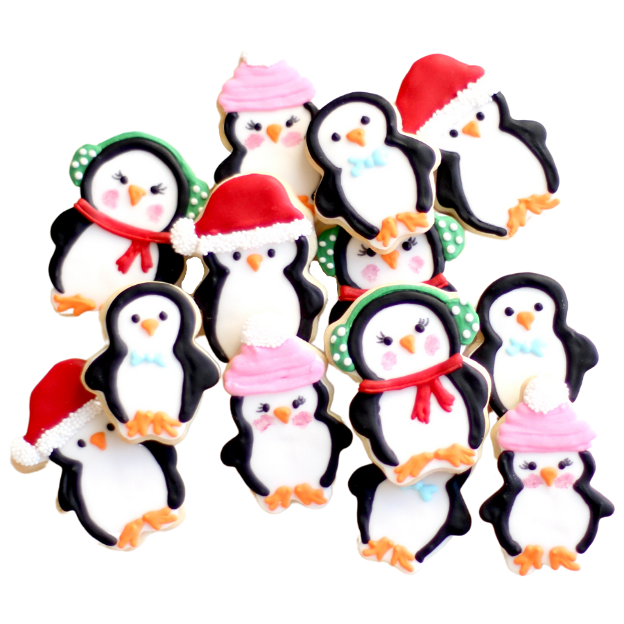 6 Ct. Mini Winter Penguin Cookie Gift Box Set