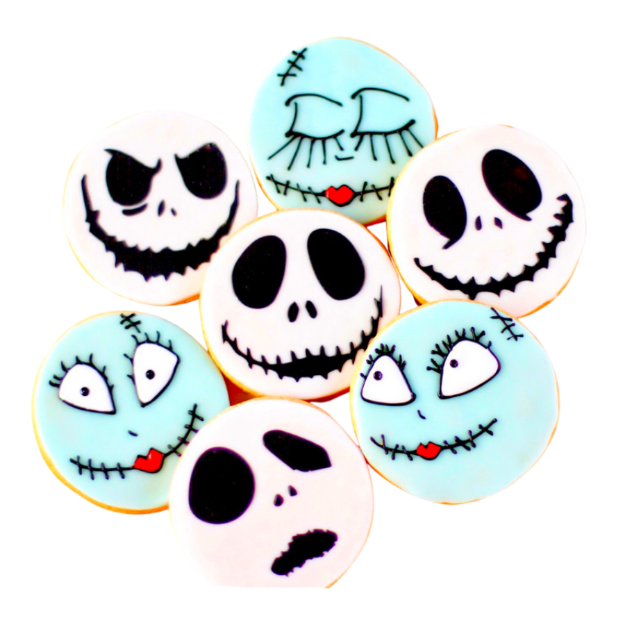 Jack and Sally Skellington Cookie Set