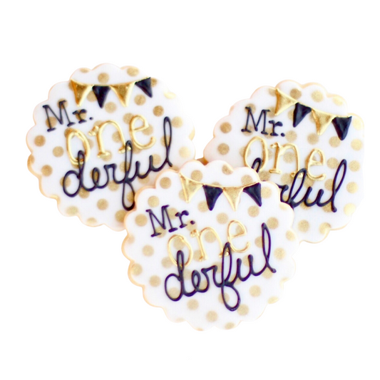 Mr. Onederful Plaque Cookies