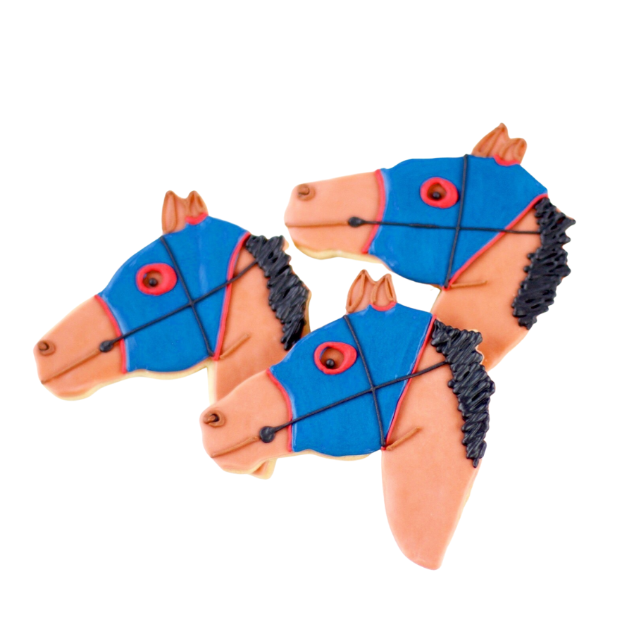 Racehorse Head Cookies
