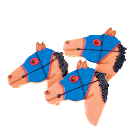 Racehorse Head Cookies