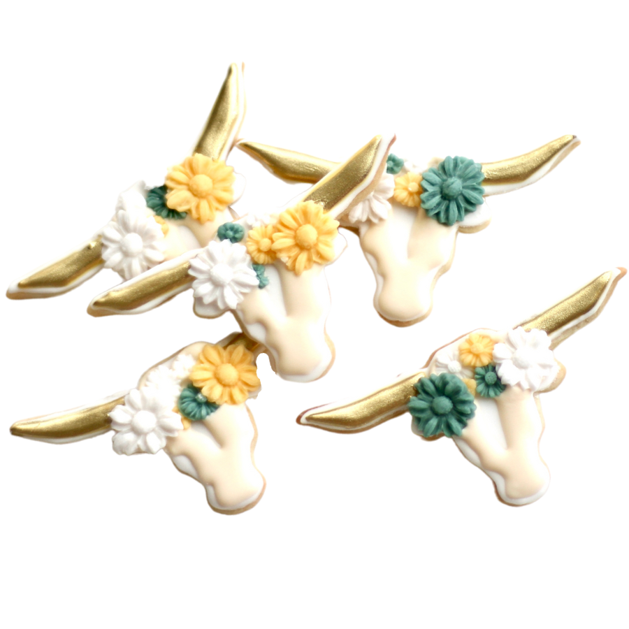 Boho Cattle Skull Cookies