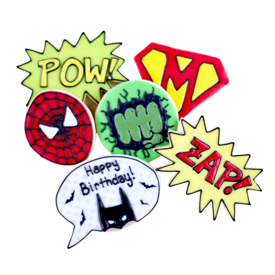 Super Hero Birthday Cookie Set