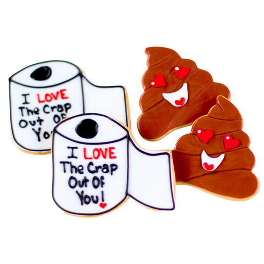 Toilet Paper and Poop Cookie Set