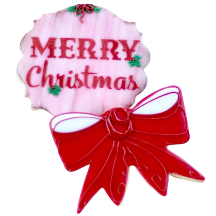 Vintage Merry Christmas Cookie Set