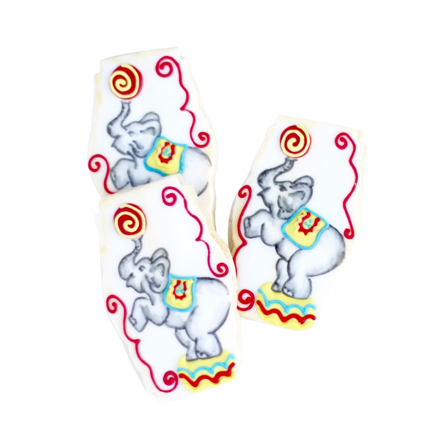 Vintage Circus Elephant Cookies