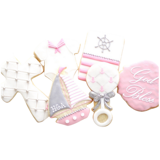 Baptismal Nautical Baby Cookie Set