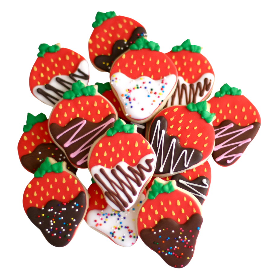 12 Ct. Chocolate Covered Strawberry Cookie Gift Box Set