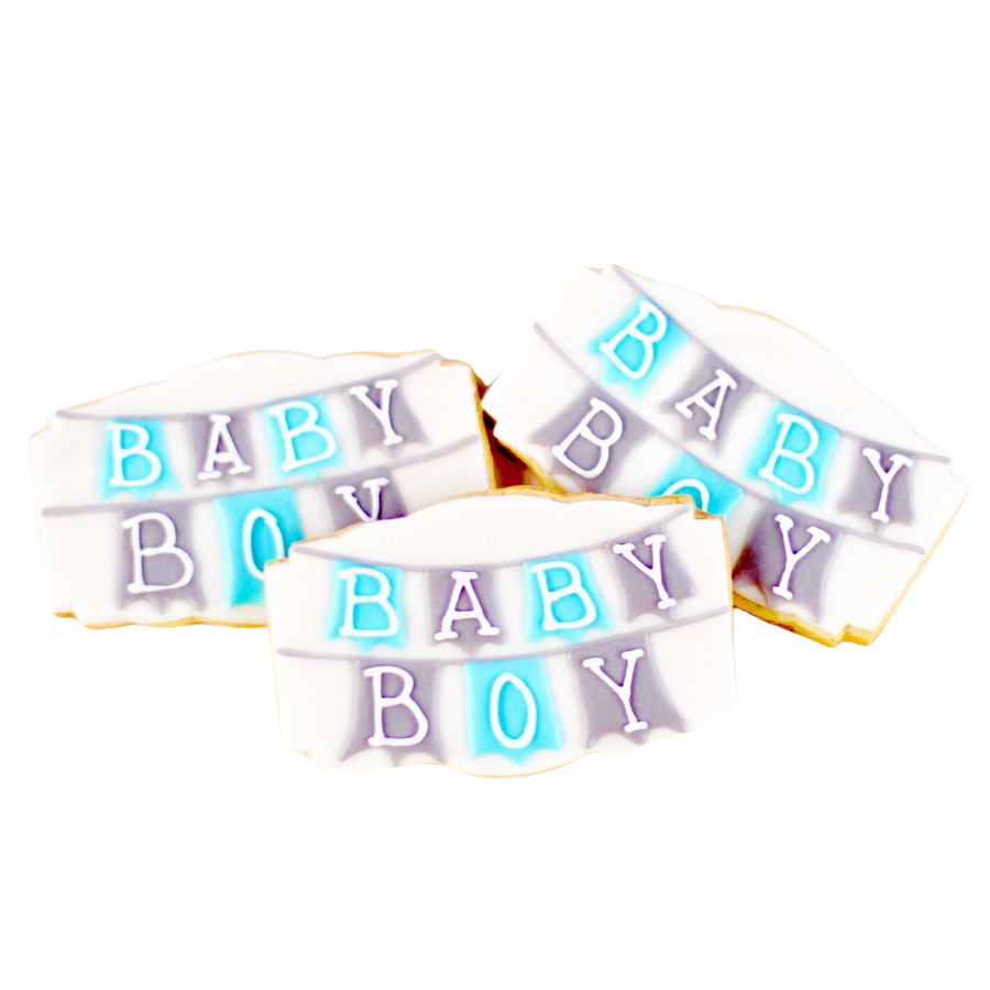 Baby Banner Cookies