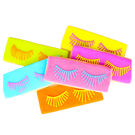 Neon Eyelash Cookies