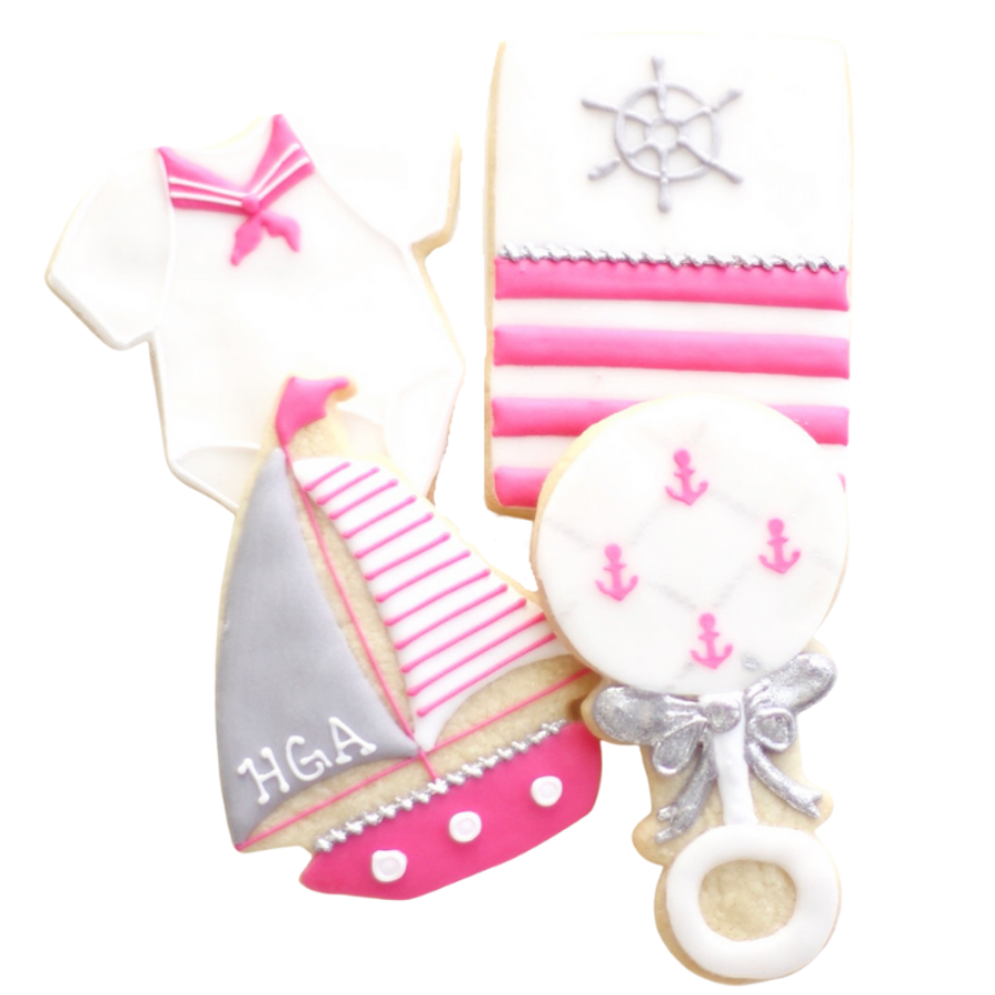 Nautical Baby Cookie Set