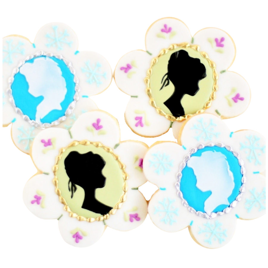 Frozen Princess Silhouette Cookie Set