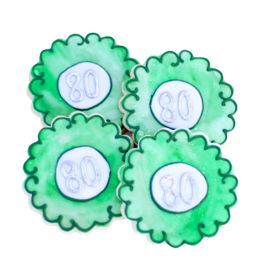 Monogramed Watercolor Cookies