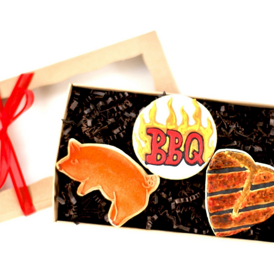 3 Ct. Pork BBQ Cookie Gift Box Set