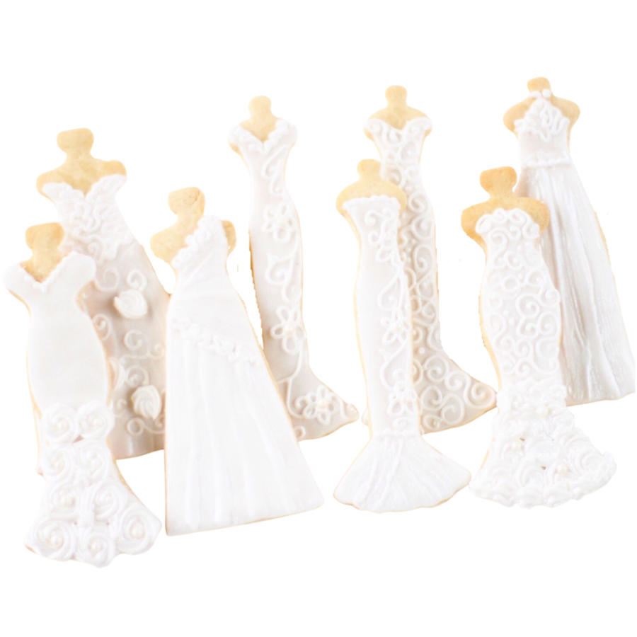 Wedding Gown Cookie Set