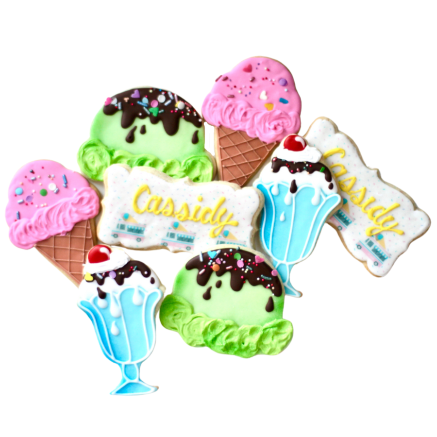 Ice Cream Birthday Cookie Set