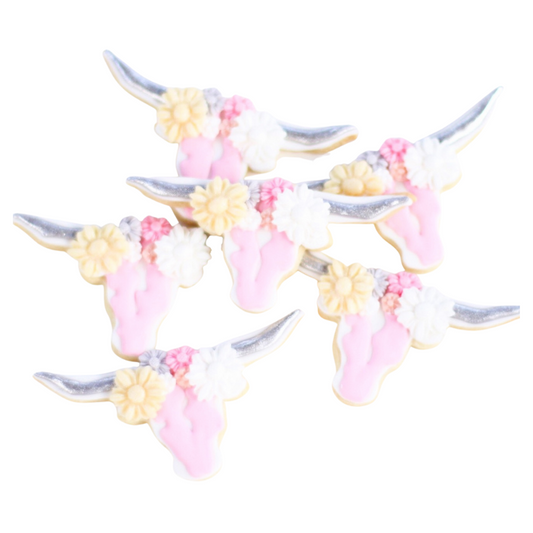 Boho Cattle Skull Cookies