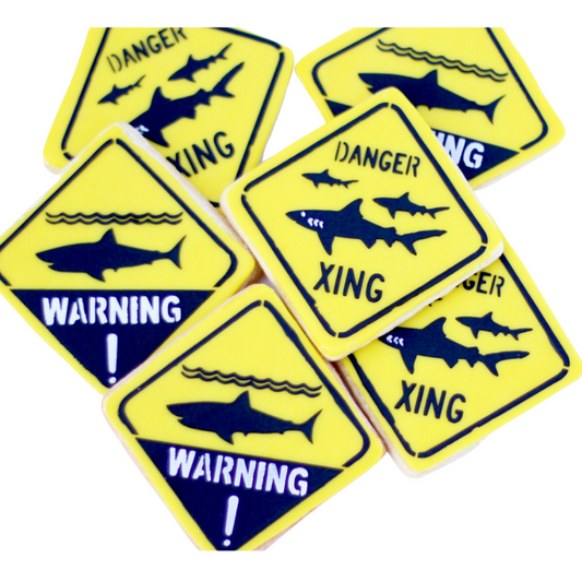 Shark Sign Warning Cookie Set