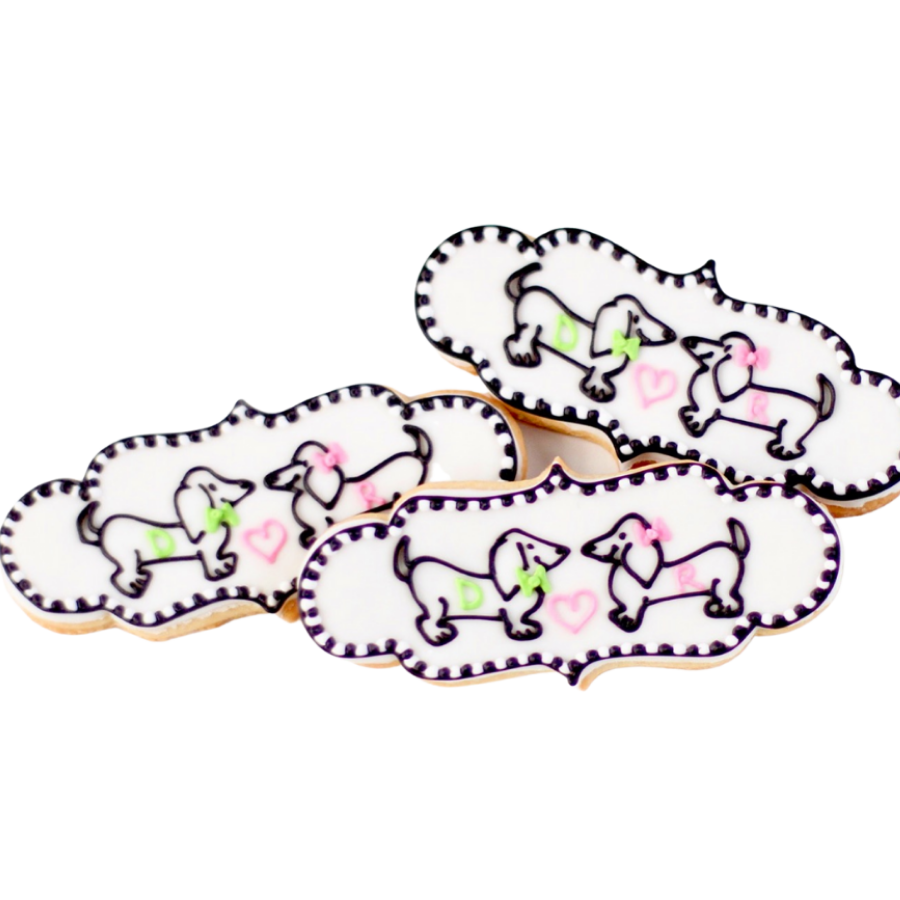 Dachshund Wedding Cookies