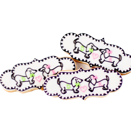 Dachshund Wedding Cookies