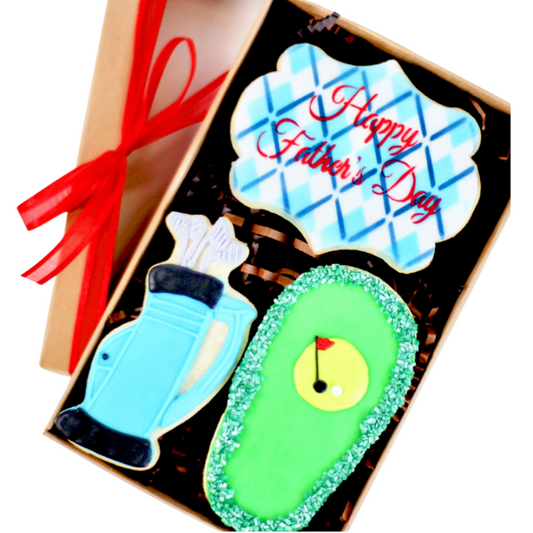 3 Ct. Golf Father's Day Boxed Cookie Set