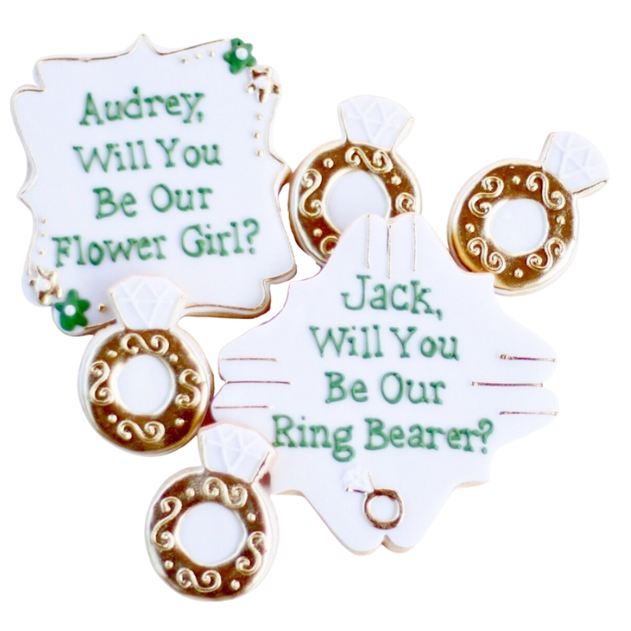 Ring Bearer and Flower Girl Cookie Set