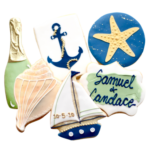 Sailboat Wedding Cookie Set