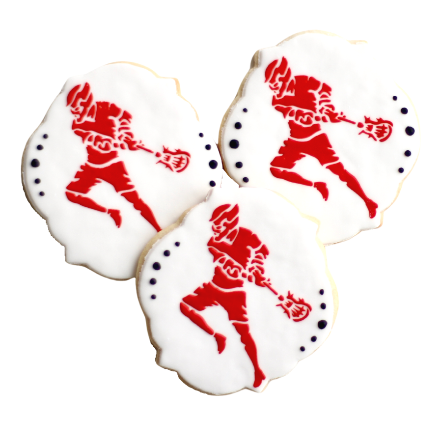 Lacrosse Silhouette Cookies