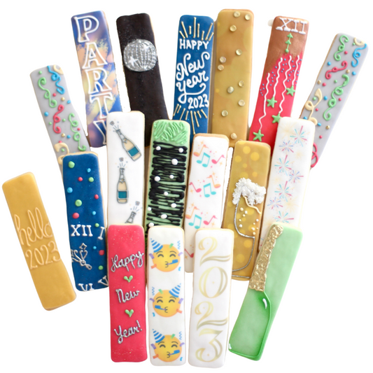 18 Pc. New Year Cookie Stick Gift Box Set
