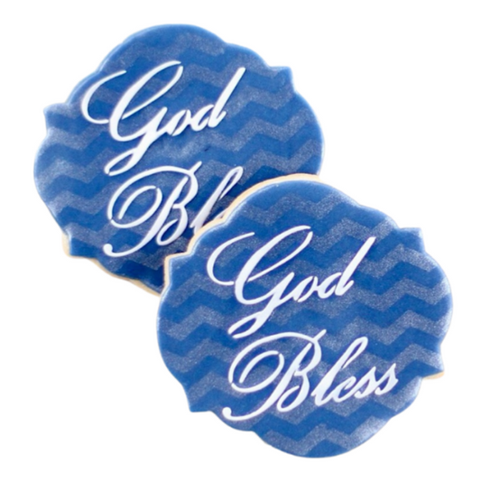 God Bless Plaque Cookies