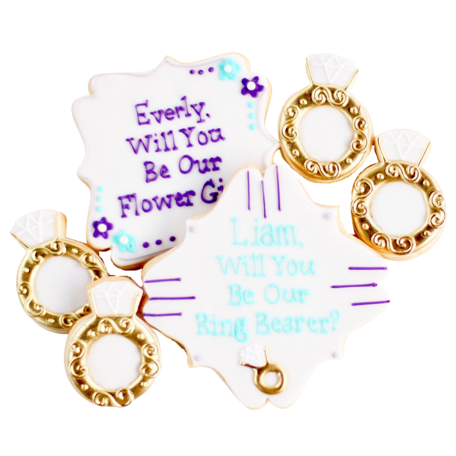 Ring Bearer and Flower Girl Cookie Set