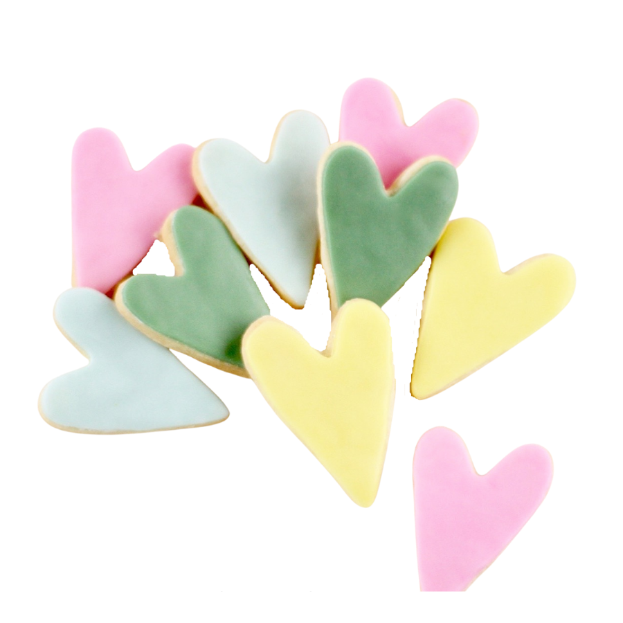 Mini Oblong Heart Cookies