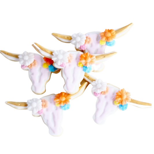 Boho Cattle Skull Cookies