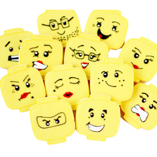 Building Block Head Cookies