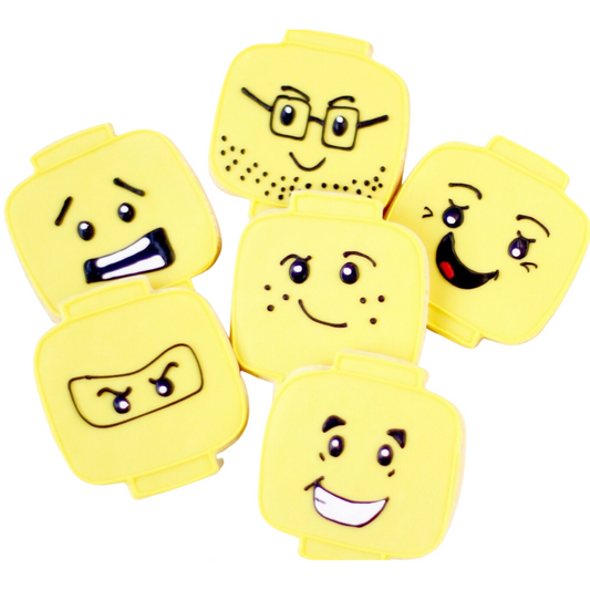 Building Block Head Cookies