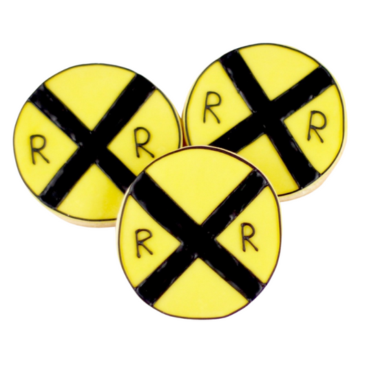 Round Railroad Crossing Sign