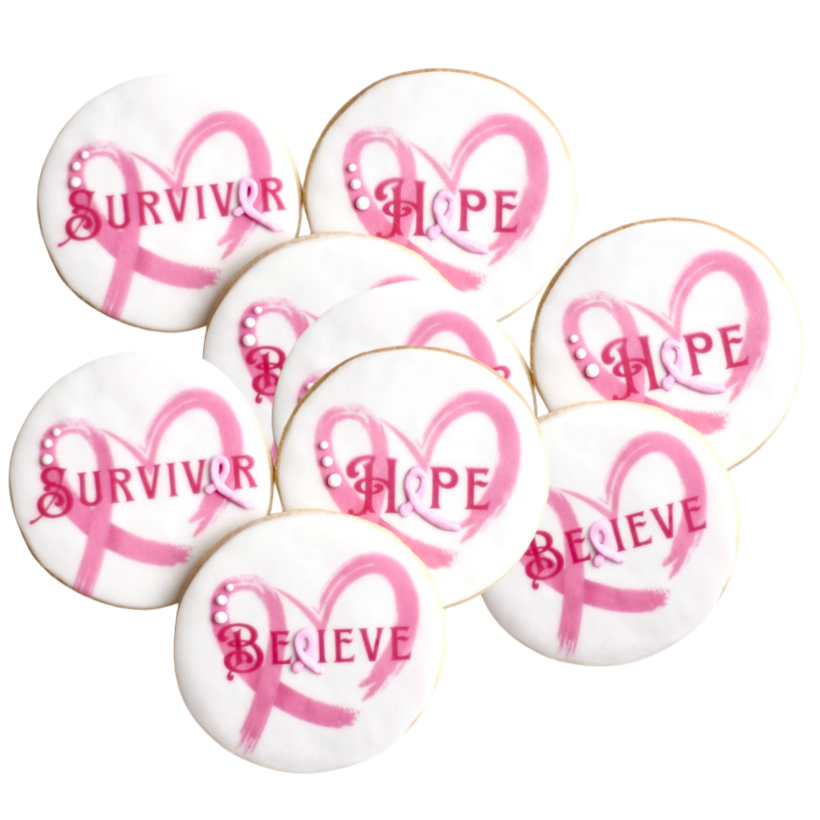 Breast Cancer Circle Cookies