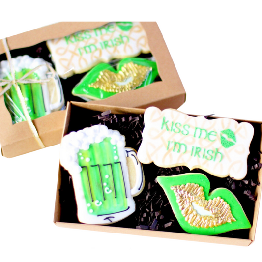 3 Pc. “Kiss Me I’m Irish” Cookie Boxed Set