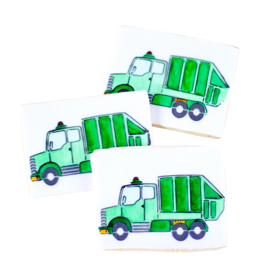 Watercolor Utility Vehicle Cookies