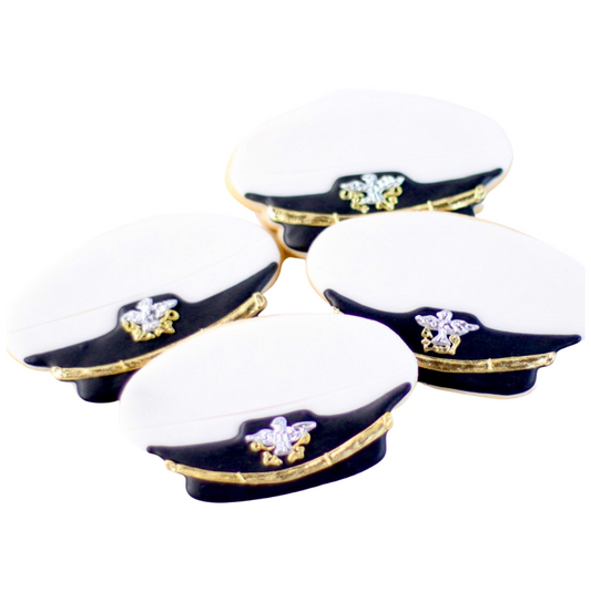 Navy Officer Cover (Hat) Cookies