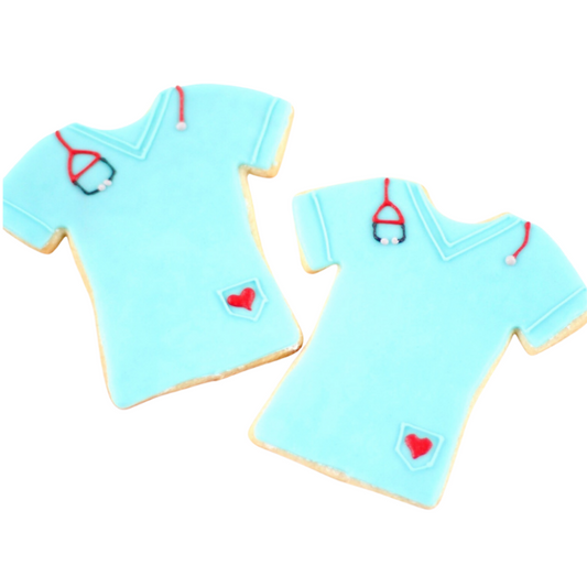Nurse Love Scrub Shirt Cookies
