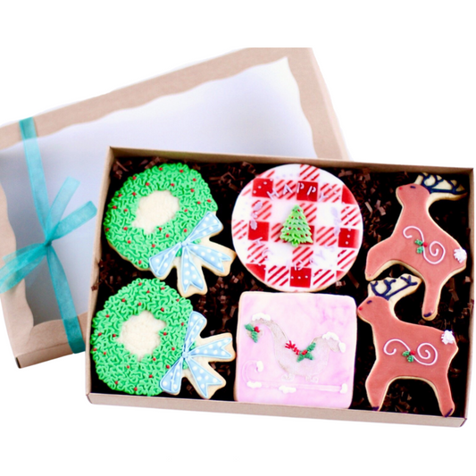 6 Pc. Rustic Christmas Cookie Gift Box Set