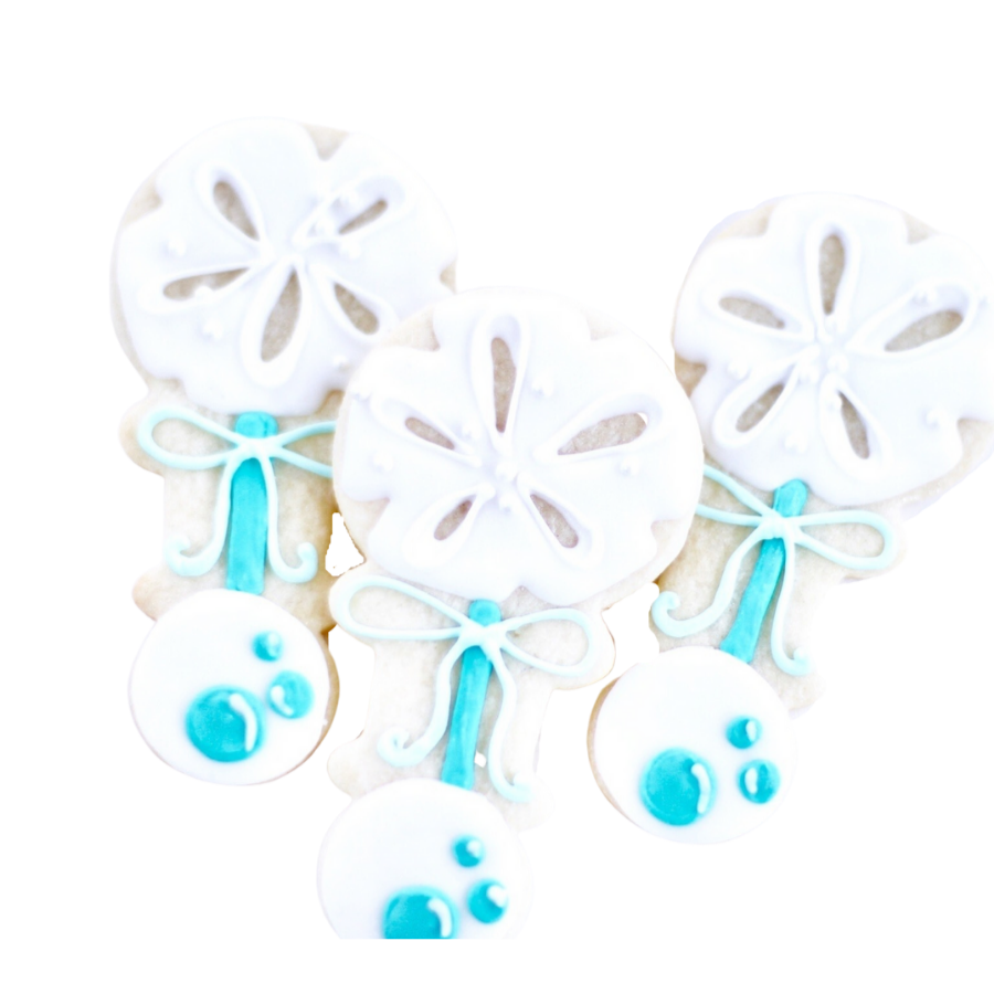 Sand Dollar Rattle Cookies