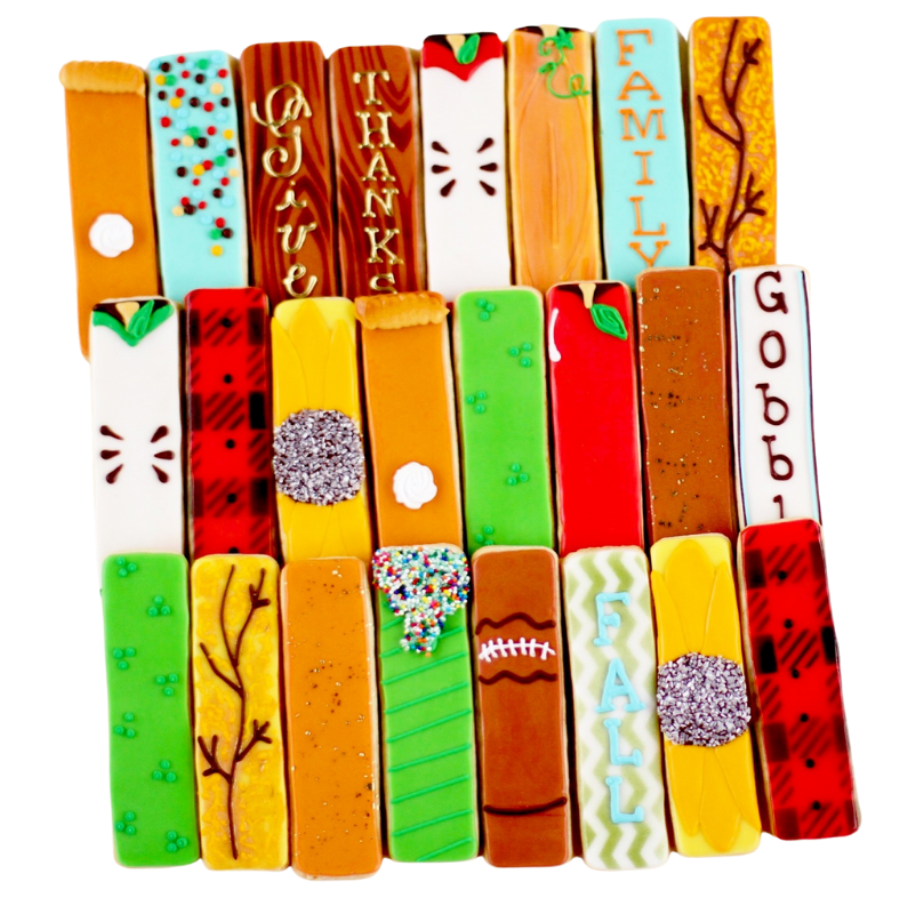 18 Pc. Thanksgiving Fall Cookie Stick Boxed Gift Set