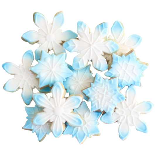 Mini Accent Snowflakes Cookies
