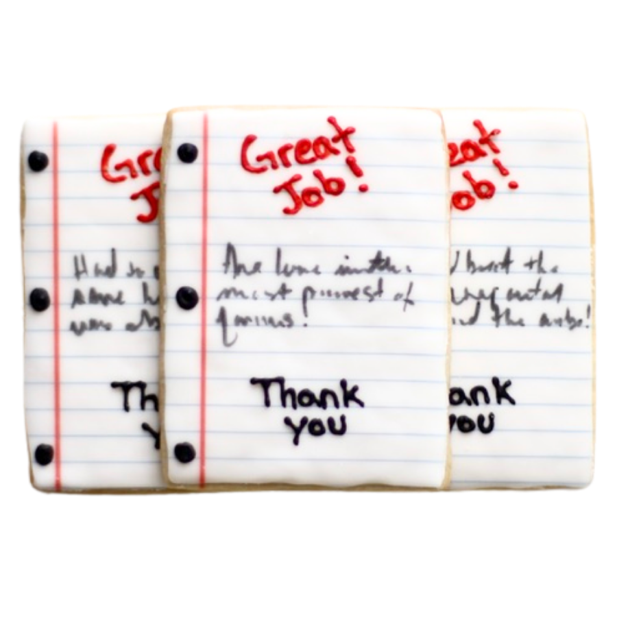 Notebook Paper Cookies