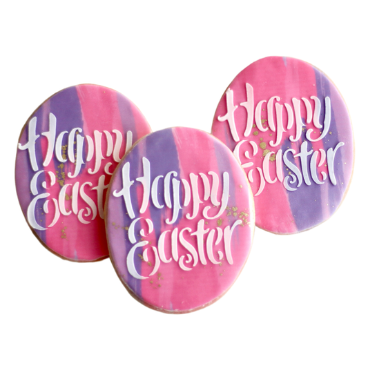 Happy Easter Oval Cookies