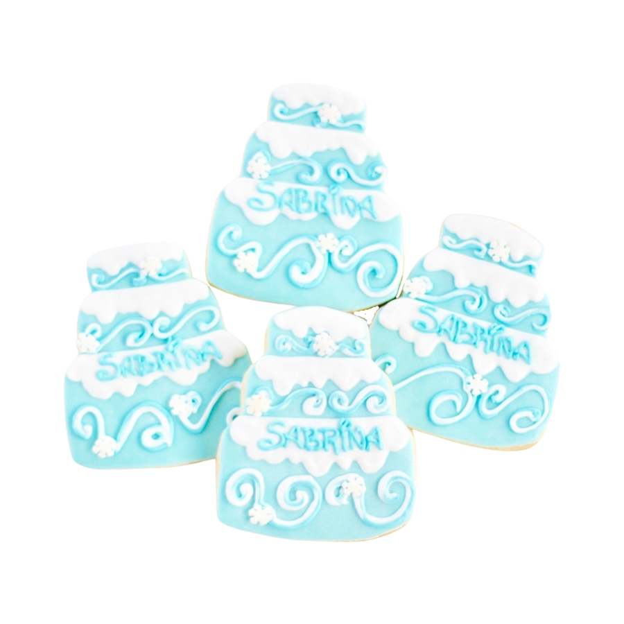 Winter Birthday Cake Cookies