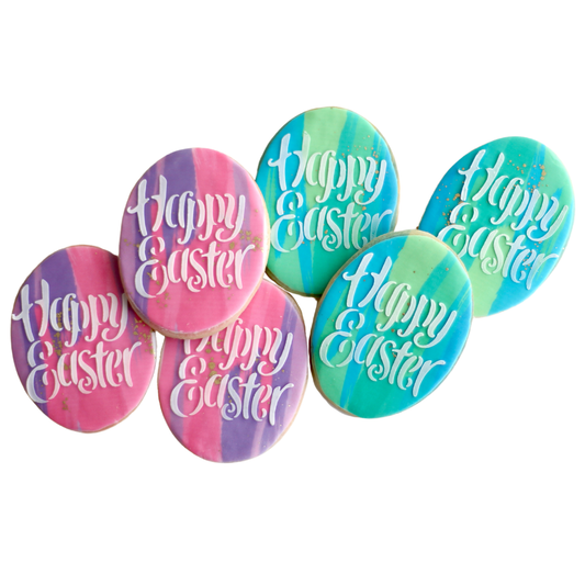 Happy Easter Oval Cookies